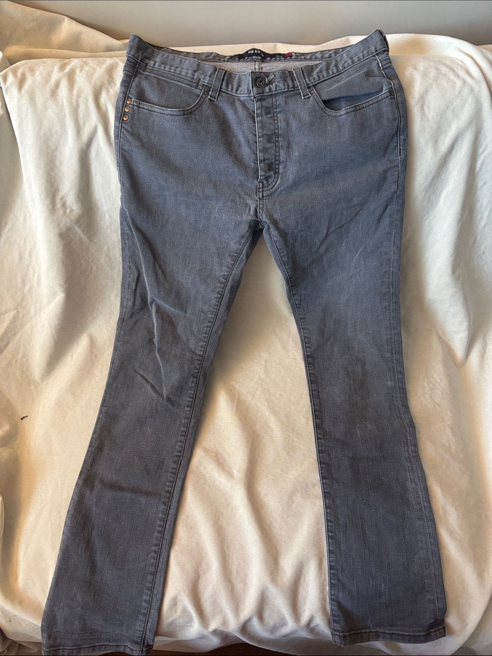 Slim Fit Men's Jeans in Washed Gray W36
